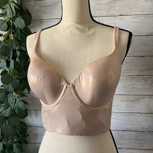 Body by Victoria: Lined Demi Double, Shimmering Corset Bra